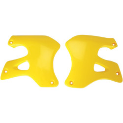 Ouïes de radiateur UFO jaune Suzuki RM125/250 Ufo 1 - AVSmoto Racing Parts 