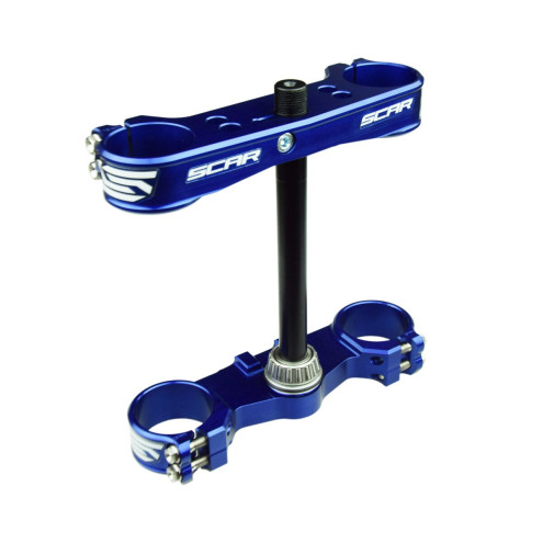 Té de fourche SCAR offset 16mm bleu - Gas Gas / Husqvarna / Ktm 85cc