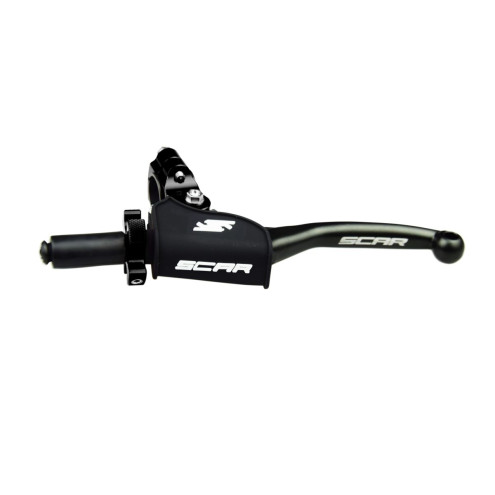 Levier repliable + cocotte universelle SCAR noir - molette noire SCAR 1 - AVSmoto Racing Parts 