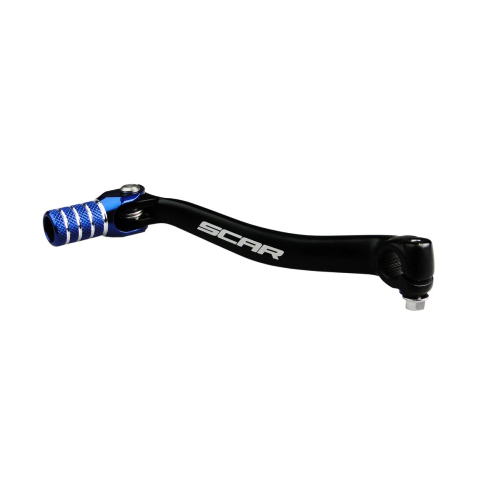 Sélecteur de vitesse SCAR noir mat/embout bleu SCAR 1 - AVSmoto Racing Parts 