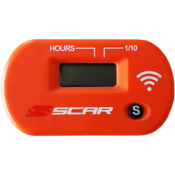 Compteur d'heures SCAR Sans-fil avec Velcro orange SCAR 1 - AVSmoto Racing Parts 