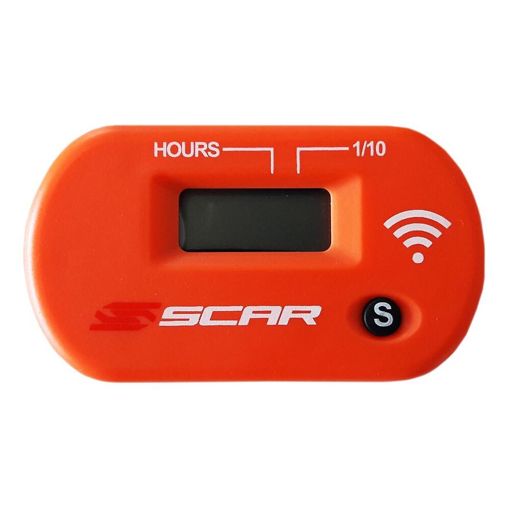 Compteur d'heures SCAR Sans-fil avec Velcro orange SCAR 1 - AVSmoto Racing Parts 