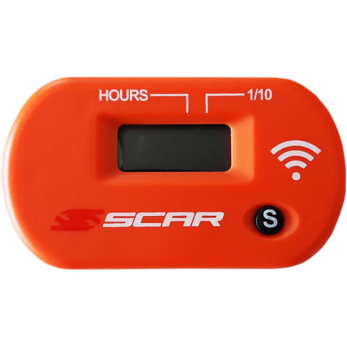 Compteur d'heures SCAR Sans-fil avec Velcro orange SCAR 1 - AVSmoto Racing Parts 