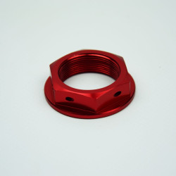 Ecrou de colonne de direction SCAR rouge Honda 125/250 CR CRF250/450R SCAR 2 - AVSmoto Racing Parts 