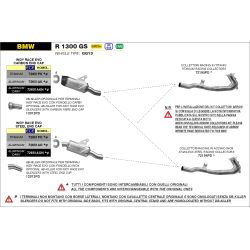 Silencieux Arrow Indy Race Evo Titane embout inox BMW R 1300 GS