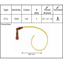 Faisceau d'allumage LY11 coudé 102° pour Bobine sans olive - cable 50cm NGK Ngk 2 - AVSmoto Racing Parts 