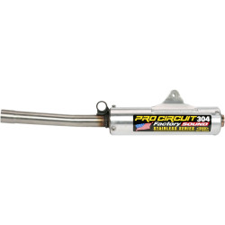 Silencieux PRO CIRCUIT 304 alu brossé/casquette inox Honda CR250R