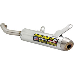 Silencieux PRO CIRCUIT 304 alu brossé/casquette inox Yamaha YZ250