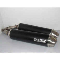 Silencieux Arrow aluminium noir, Aprilia 1000 RSV 04-08 Tuono R / R Factory 06-10