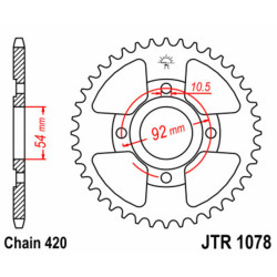 Couronne JT Sprocket 47 dents - Yamaha TZR 50