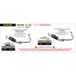 Ligne complète Arrow Works Racing Noir - Suzuki GSX-8R / GSX-8S 2024-25