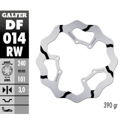 Disque de frein Galfer Wave® Rainuré Ø240mm - Honda CR125/250/500 CRF250/450