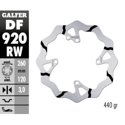 Disque de frein Galfer Wave fixe rainuré Ø260mm - Sherco 250/300 SE-R