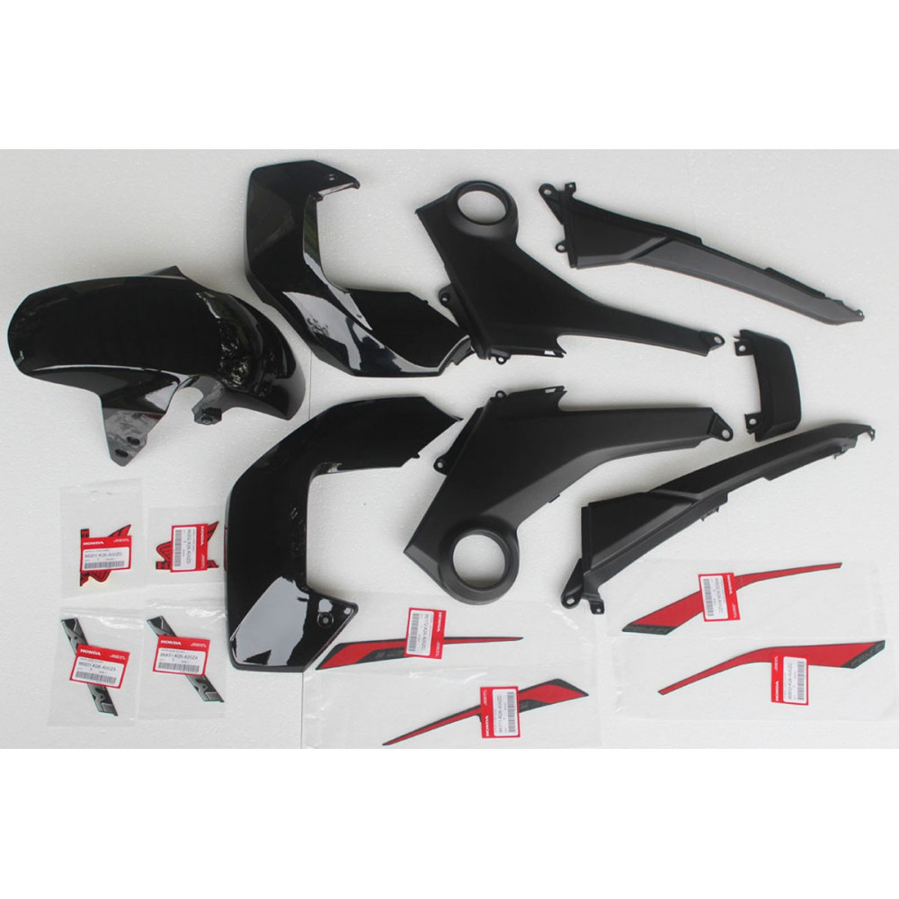 Kit carénages complet type 9 Noir, Honda 125 MSX Grom