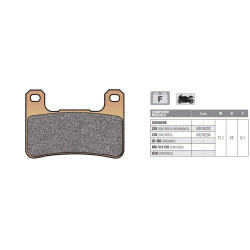 Plaquettes de frein Brembo type F, Z03 métal fritté endurance