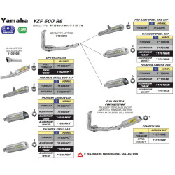 Collecteur Racing 4-2-1 Acier Yamaha 600 YZF R6 08-11