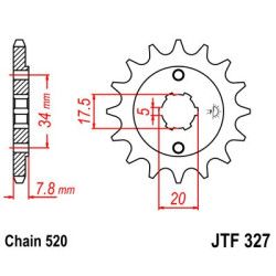 Pignon Afam/JT 20305 Honda 125 CRM NSR et 230 HM