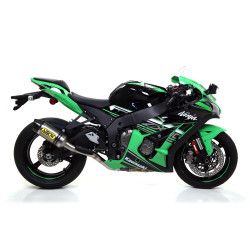 Echappement Arrow demi-ligne Racing Race-Tech Titane Ø60mm, Kawasaki ZX-10 R 2016-20