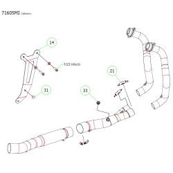 Embout sortie de silencieux Yamaha MT-07 référence 71930AKN