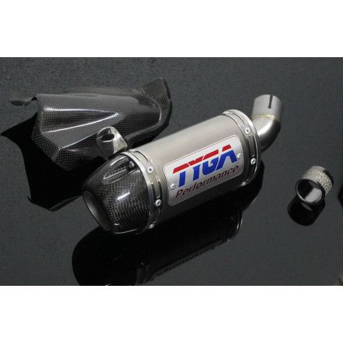 Echappement Tyga-Performance Inox embout carbone, Yamaha R3 2015-18