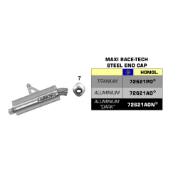 Echappement Arrow Maxi Race-Tech titane, Honda CRF 1000 L Africa Twin 2016-19