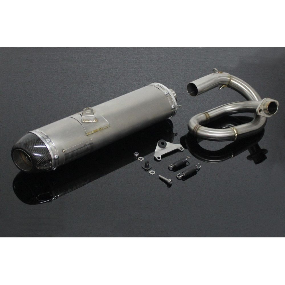 Ligne complète Tyga-Performance position basse silencieux inox embout carbone long, Honda 125 MSX