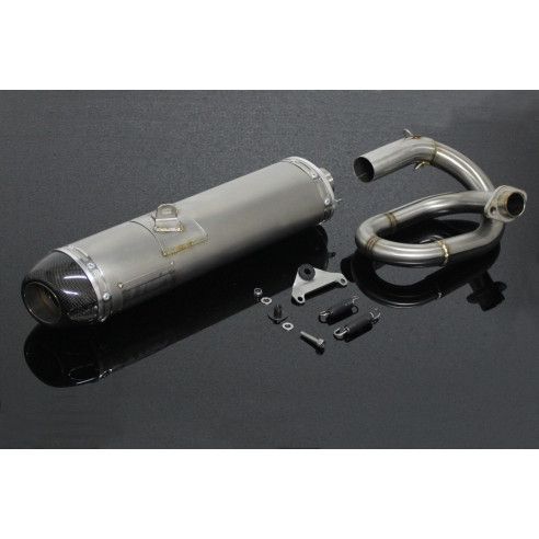 Ligne complète Tyga-Performance position basse silencieux inox embout carbone long, Honda 125 MSX