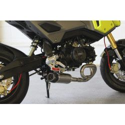 Ligne complète Tyga-Performance position basse silencieux inox embout carbone court, Honda 125 MSX