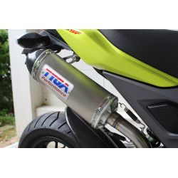 Echappement complet Tyga-Performance silencieux inox embout carbone, Honda 125 MSX SF