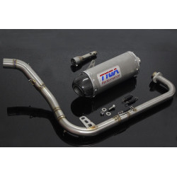 Echappement complet Tyga-Performance silencieux inox embout carbone, Honda 125 MSX 13-16