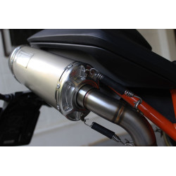 Ligne complète 3/4 échappement Tyga-Performance inox embout carbone, KTM RC 390 2014-16