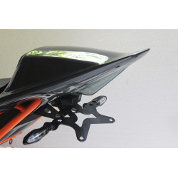 Support de plaque aluminium noir (échappement standard), KTM RC390