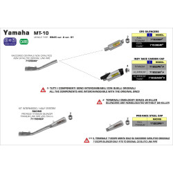 Echappement Arrow Indy Race Titane, Yamaha MT-10 2016-21