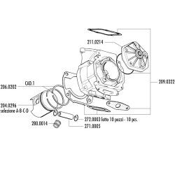 Kit cylindre Polini 154cc Ø60mm, Aprilia rotax 122 123