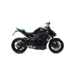 Echappement Arrow double Pro-Race noir, Kawasaki Z 1000 2010-20