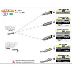 Raccord Arrow non catalysé, KTM Duke et RC 125 / 390 2017-20