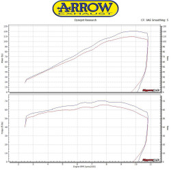 Silencieux Arrow RACE-TECH Titane embout Carbone, Kawasaki  Z900 17-19 et Z900 A2 2017-2023