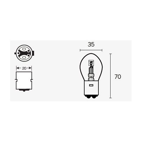 Ampoule - 12v 25/25w