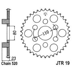 Couronne de transmission Acier Aprilia 125 AF1