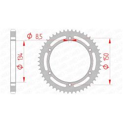 Couronne de transmission en acier moto 125cc