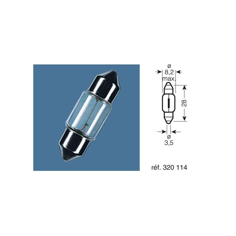 Ampoule Navette - 12v 3w culot SV7-8