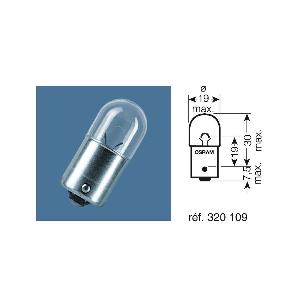 Ampoule Graisseur - 12v 5w graisseurs culot BA15S