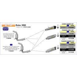 Raccord collecteur catalysé Arrow KTM Duke 390 13-16