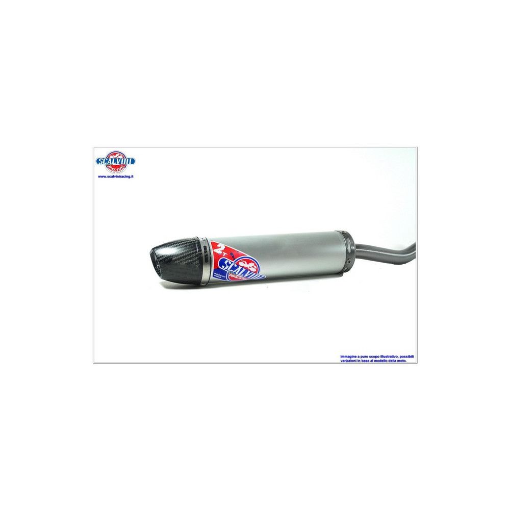 Silencieux Scalvini Racing alu embout carbone Aprilia RS 125 94-12