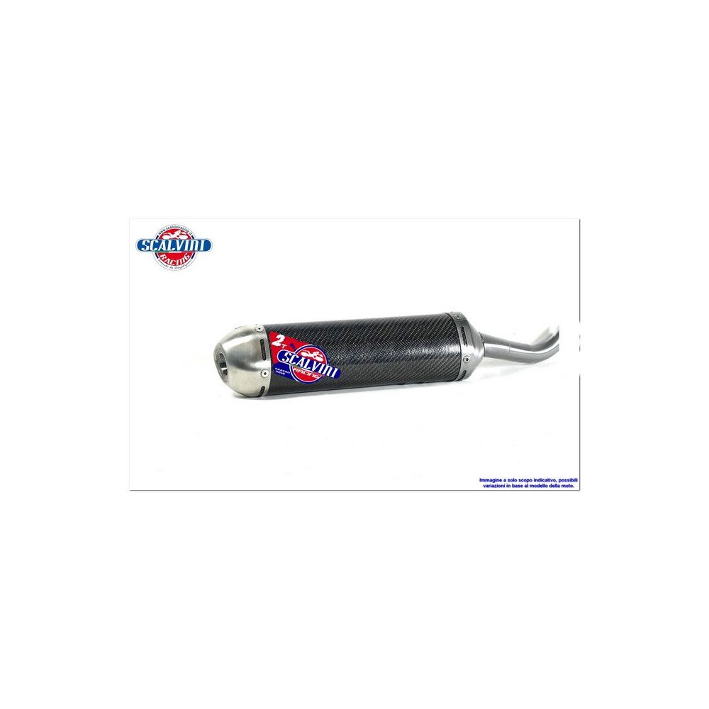 Silencieux Scalvini Racing carbone embout inox Aprilia RS 125 94-12