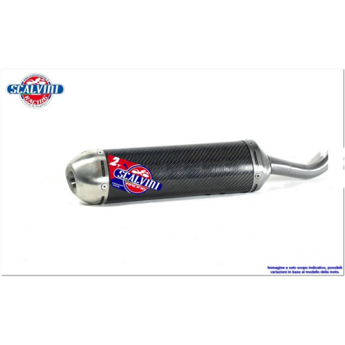 Silencieux Scalvini Racing carbone embout inox Yamaha YZ 125 2005-