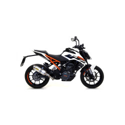 Echappement Arrow Thunder noir embout acier, KTM Duke 125/390 2017-20 RC 125/390 17-20