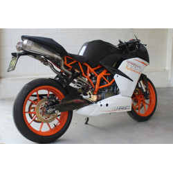 Ligne complète échappement Tyga-Performance Maggot Inox, KTM RC 390 2014-21