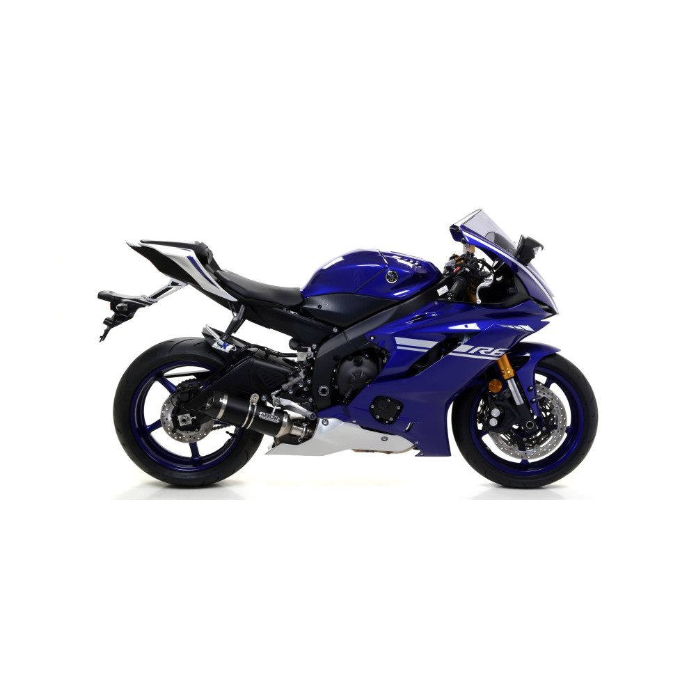 Echappement Arrow Thunder noir embout carbone, Yamaha YZF R6 2017-22