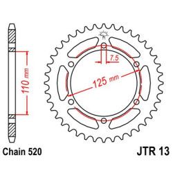 Couronne JT SPROCKETS acier pas 520 type 13 